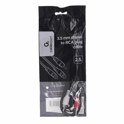 3. GEMBIRD CCA-458-2.5M cable (2x Cinch M - Mini Jack M; 2.5m; black)