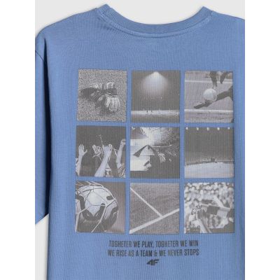 4. Boy's loose T-shirt with print 4F 4FJRSS26TTSHM4277-32S