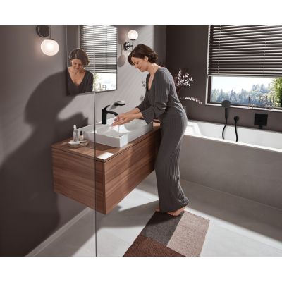 5. Hansgrohe Vivenis single-lever washbasin mixer 110 with lift-up stopper, matt black