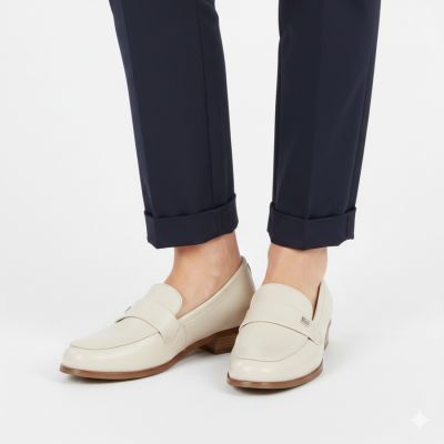 5. Women's beige lords shoes Potocki SZ12786