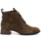 2. Women's leather ankle boots with heels, camel suede, Vinceza FIO27-67036