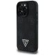 2. Guess Grained Hot Stamp Peony Triangle Logo MagSafe Case for iPhone 16 Pro - Black