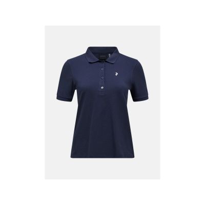 PEAK PERFORMANCE Women's Classic Cotton Polo T-shirt, navy blue