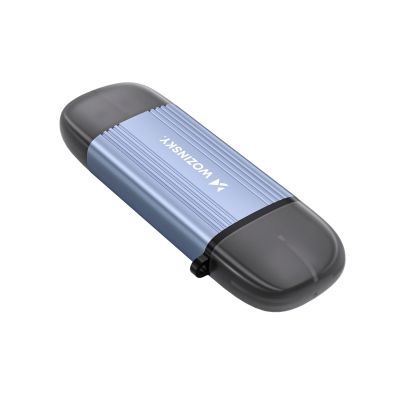 4. Wozinsky WCR-5G Memory Card Reader for SD and microSD USB-A 3.0 / USB-C 3.0 Aluminum - Gray