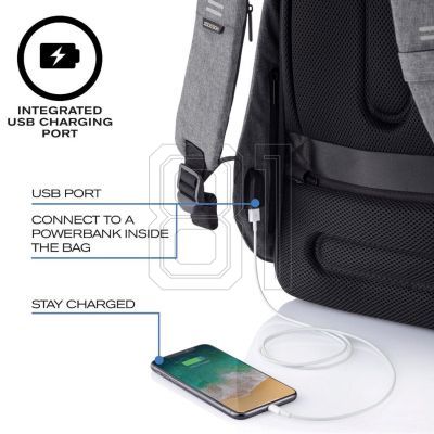 40. XD DESIGN ANTI-THEFT BACKPACK BOBBY HERO REGULAR GREY P/N: P705.292