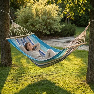 13. GARDEN HAMMOCK FOR 1 PERSON 200X100CM WITH SPREADER 1052199