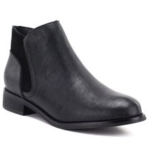 Women’s black lined leather ankle boots M.Daszyński SFY2648-1