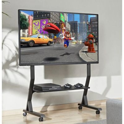 7. TECHLY MOBILE TV STAND 45-90"KG UP TO 60KG ADJUSTABLE AV SHELF