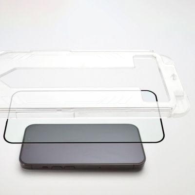 8. 9H tempered glass with mounting frame for iPhone 14 Plus Wozinsky Premium Glass - black