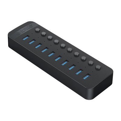 2. Orico CT2U3-10AB 10x USB-A 3.0 Hub with Switches - Black