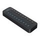 2. Orico CT2U3-10AB 10x USB-A 3.0 Hub with Switches - Black