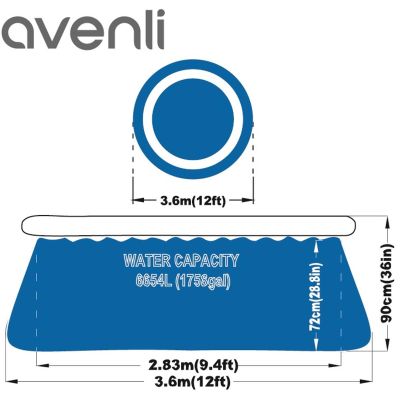 12. EXPANDING POOL WITH INFLATABLE COLLAR 360x90CM 17795