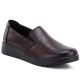 Women's leather wedge slip-on shoes, burgundy, Potocki JE19505