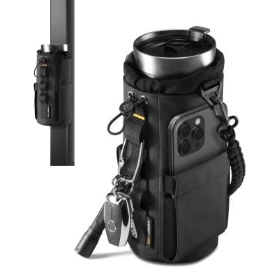 9. Spigen Tumbler Holder Bag Magnetic for Water Bottle, Phone, Keys - Black