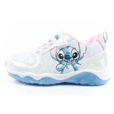 2. Leomil children's sports shoes sneakers Stitch light with velcro LED blue
