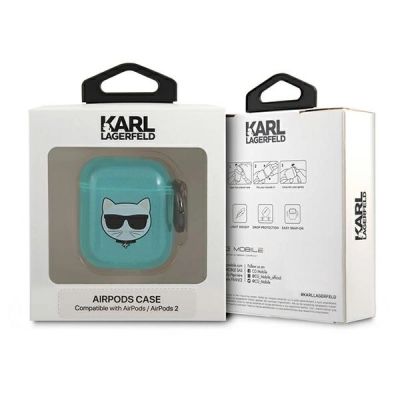 3. Karl Lagerfeld Choupette Case for AirPods 1/2 - Blue