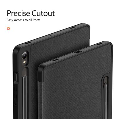 6. Dux Ducis Domo flip and smart sleep case for Samsung Galaxy Tab S9 - black