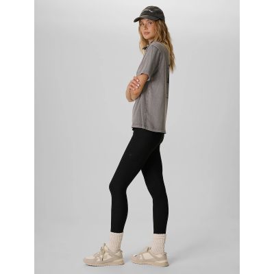 4. Women's ribbed knit leggings 4F 4FRAW26TTIGF357-20S