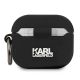 2. Karl Lagerfeld Silicone Ikonik AirPods Cover for AirPods 3 - Black