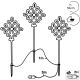 3. DECORATIVE LAMPS OUTDOOR PATH STICK 3 PCS SNOWFLAKE NEON
