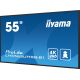 17. iiyama LH5565UHSB-B1 signage display Kiosk 138.7 cm (54.6") LED Wi-Fi 800 cd/m2 4K Ultra HD Black Built-in processor Android 11 24/7