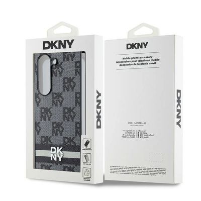 7. DKNY Checkered Pattern Printed Stripes case for Samsung Galaxy Z Fold 6 - black
