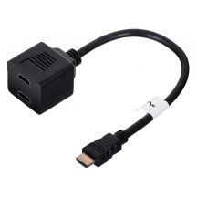 Splitter Lanberg AD-0019-BK (HDMI M - 2x HDMI F; 0.20m; black)