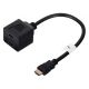 Splitter Lanberg AD-0019-BK (HDMI M - 2x HDMI F; 0.20m; black)