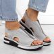 23. Rieker W RKR686 metallic comfortable slip-on sandals 