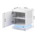 4. QIU bedside table 2 pcs. 46x41.5xH53 glossy white/glossy white