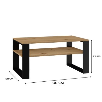 4. Coffee table MODERN 1P 90x58xH50 artisan/black