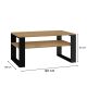 4. Coffee table MODERN 1P 90x58xH50 artisan/black