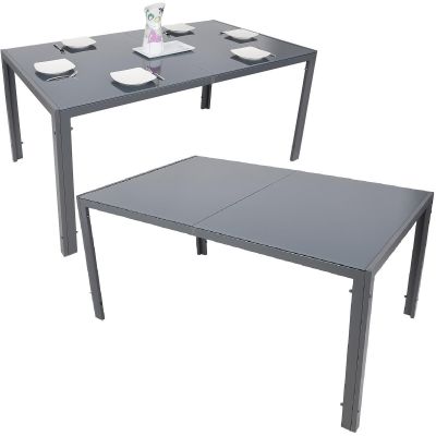 18. GARDEN TABLE 150x90x73CM DARK GREY