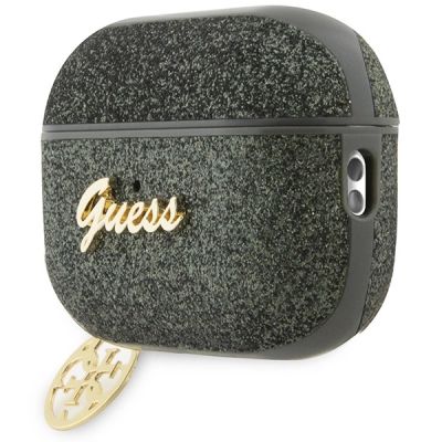 3. Guess GUAP2GLGSHA AirPods Pro 2 cover green/kaki Glitter Flake 4G Charm