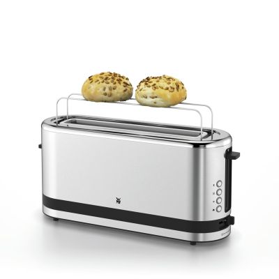 6. WMF toaster, 2 slices, silver, stainless steel, power 900 W, input voltage AC 220-240 V, frequency 50/60 Hz, width 366 mm, depth 110 mm, height 156 mm