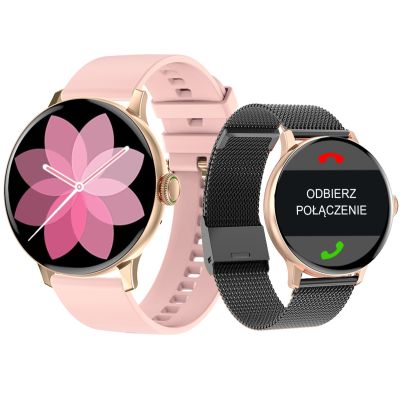 GIEWONT Women's Smartwatch Rose Gold Black GW330-4
