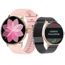 GIEWONT Women's Smartwatch Rose Gold Black GW330-4
