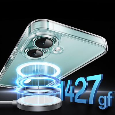 3. Ugreen Classy Clear Magnetic Case with MagSafe for iPhone 16 Plus - Clear