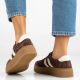 7. Women's brown leather and suede platform shoes Filippo DP6776