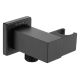 Square angle connector with handset holder
