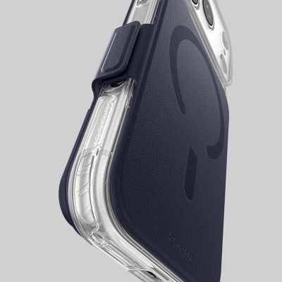 14. AmazingThing Titan Pro Lens Flip Set Case for iPhone 18 Pro Max with Wallet, MagSafe Compatible - Navy Blue