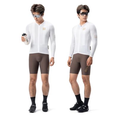 6. Rockbros YDCX008 Diamond Long Sleeve Cycling Jersey Size S - White