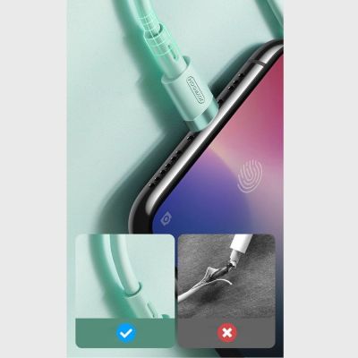 7. Joyroom Liquid Silicone Data Cable N2 USB-A / Lightning 2.4A 1.2m - Black