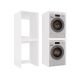 5. POLA TWIN WASHING MACHINE AND DRYER CABINET, WHITE