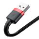 3. Baseus Cafule USB-A / Lightning 2.4A QC 3.0 cable 0.5 m - black and red