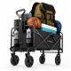 Wozinsky WZP-80 beach, tourist, garden, durable, wide wheels, up to 80 kg - black