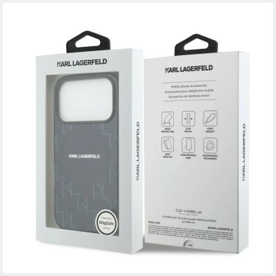 8. Karl Lagerfeld Monogram Logo MagSafe Case for iPhone 17 Pro - Blue