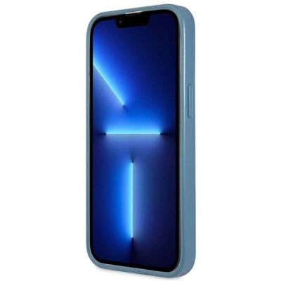 5. Guess 4G Triangle Logo Cardslot Case for iPhone 13 Pro / 13 - Blue