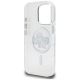7. Karl Lagerfeld IML Glitter Karl & Choupette Sketch Logo MagSafe Case for iPhone 16 Pro - Clear
