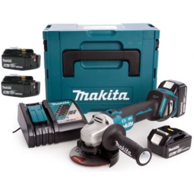 14. MAKITA DGA513RT3J 18V 3x5.0Ah Cordless Angle Grinder